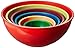 Gourmet Home Products 6 Piece Nested Polypropylene Mixing Bowl Set, Orange