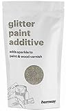 Hemway (Silver & Gold) Glitter Paint Additive Crystals 100g/3.5oz for Acrylic Latex Emulsion Paint - Interior Exterior Wall, Ceiling, Wood, Varnish, Dead flat, Matte, Gloss, Satin, Silk
