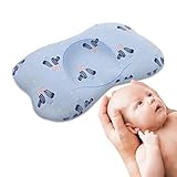 RUNACC Baby Head Shaping Pillow, Memory Foam Infant Sleeping Pillow, Head Support Cushion for Preventing Flat, Sharp Head with Washable Cotton Pillow Cover