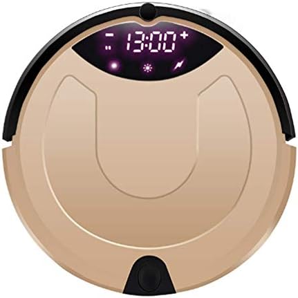 LYCHYYY Self-Charging Robotic Vacuum Cleaner Dust Box with Double Filtration High Suction Cleans Hard Floors to Medium-Pile Carpets,Yellow