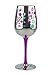 Top Shelf Decorative Metallic 70th Birthday Wine Glass, 1 Count, Multicolor