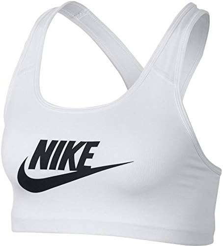 Nike Swoosh Futura Sports Bra For Women, White, M price in Saudi