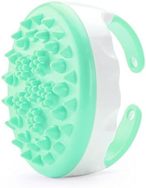 Cellulite Massager Remover Brush Silicone Shower Bath Washing Massaging Brush Neck Care Arms, Legs, Thighs &amp; Body anti Cellulite blood circulation Comb YIQIC (Green)