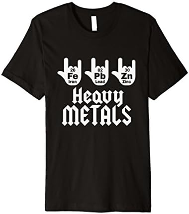 Mens Funny Heavy Metals Science Periodic Elements T-Shirt XL Black