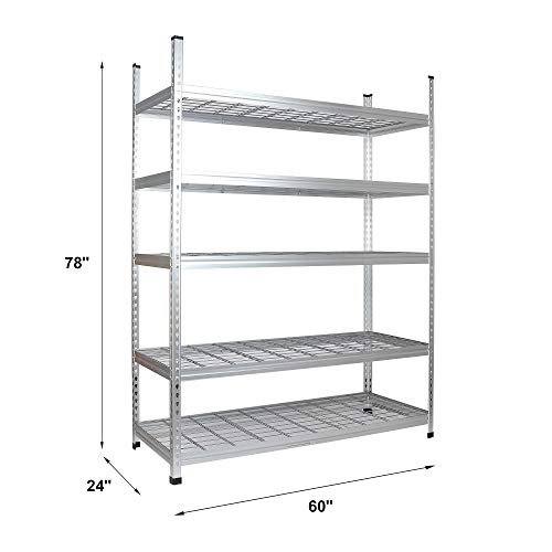 Amazon Basics Heavy Duty Storage Shelving Unit, Double Post, 5 Shelf
