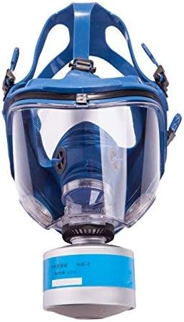 Induschoice Broad View Organic Vapor Full Face Respirator Mask Gas Mask Paint Pesticide Chemical Formaldehyde Anti Virus Respiratory Protection(Respirator +1 LDG3 Canister)