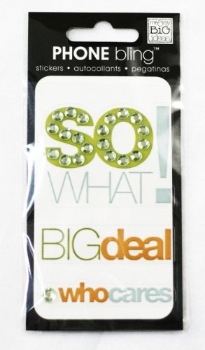 Me & my big ideas phone bling removable sticker, "so wha…