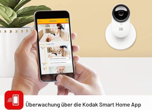 Cherish C120 Babykamera mit mobiler App, hochauflösende Babykamera, mit Zoomfunktion, Zwei-Wege-Audio