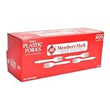Member's Mark White Plastic Forks (600 ct.) (pack of 2)