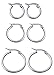 Areke Women's Cute Small Hoop Earrings Stainless Steel Ear Ring 3 Pairs a Set