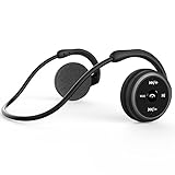 Bluetooth Headphones, Wireless Headset, Stereo Over Ear Wireless Headphones for Sports, V4.1 Neckband Bluetooth Earbuds 3 in 1(Bluetooth, FM Radio, TF Card Playing 32 GB) (Black)