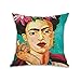 Multiart Set of 2,Decorative Throw Pillow Covers for Couch,Sofa,Bed,Oil Painting Frida Kahlo Artistic Self-Portrait Throw Pillow Case,Cushion Cover 18x18inch,Linen/Cotton