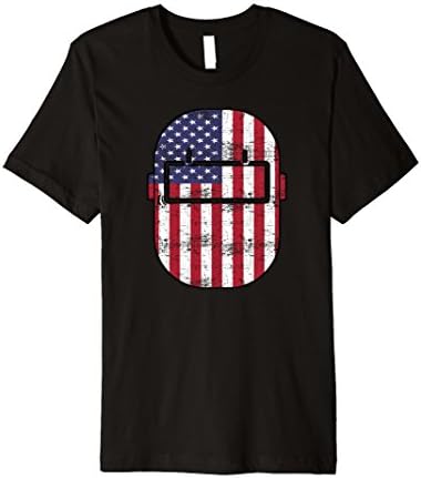 American Welder Shirt | US Flag Welding Hood T-Shirt Gift