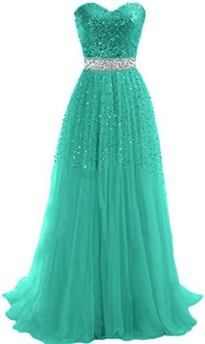 Hi Girls Exquisite Sweetheart Tulle Long Prom Dresses 2014 Party Gowns (US2, Hunter green)
