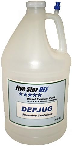 Five Star DEF 1 Gallon Reusable DEF JUG with 38/400 DEFSPOUT for Storing DEF