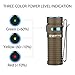 Olight S1R II Baton Desert Tan 1000 Lumen Compact Rechargeable LED Flashlight with Single RCR123A Battery, Magnetic USB Charging Cable, Lanyard and Pouch