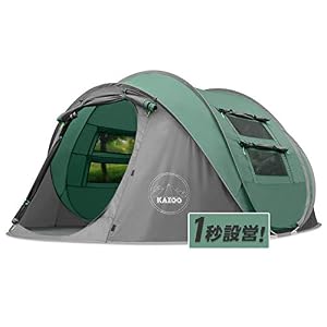 KAZOOキャンプ用自動屋外ポップアップテント防水用クイックオープニングテントキャリングバッグ付き4-6人用キャノピー