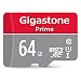 Gigastone 64GB Micro SD Card with Adapter, U1 C10 Class 10, Full HD available, Micro SDXC UHS-I Memory Card