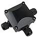 GWHOLE 4Pcs Waterproof IP66 Outdoor Electric Junction Project Box, 3-Way Outdoor Cable Connectors Outdoor/External Electrical Light Junction Box, 6mm-10.2mm