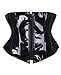 SAYFUT PVC Leather Steampunk Gothic Wasit Trainer Underbust Corset Bustier L, Black