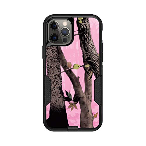 MightySkins Skin Compatible with OtterBox Commuter iPhone 12 & 12 Pro - Pink Tr…
