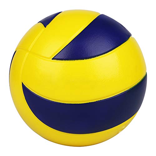 WEIER Foam Volleyball No Pump Kids Training Soft Kick Special Skin Indoor Outdoor Volleyball 6inch (Yellow)