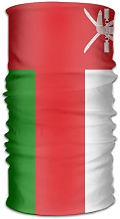 Unisex Oman Flag Variety Scarf 12 Inches Bandanna Headwear Scarf Wrap Neck Gaiters Headband For Running,Yoga,Hiking