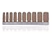 HIGH'S Single Color Series Classic Collection Manicure Nail Polish Strips Nail Wraps, Saddle Brown
