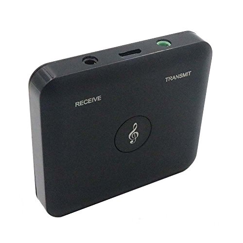 MicVista BT02 Bluetooth 4.1 Transmitter and Receiver, 2-in-1 Wireless Audio Adapter with aptX Low Latency, Dual Links Simultaneously for Headphones, Home Stereo Systems, Speakers, TVs and More