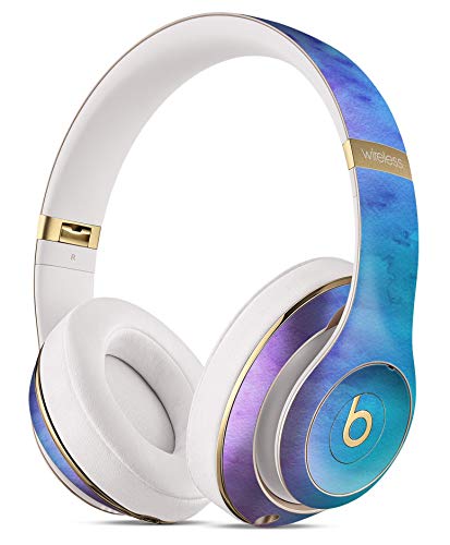 Mixed Pink Blue 3 Absorbed Watercolor Texture Design Skinz Full-Body Premium Authentic Skin Kit for The Beats by Dre Studio 2 or 3 Remastered Wireless Headphones Ultra-Thin Protective Decal Wrap - Thumbnail 2