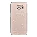 Devia Glimmer Little Style Without Adding Bulk or Covering Beautiful Color for Transparent Thin with Swarovski Elements Diamond Case for Samsung Galaxy S6 (Flower Gold)