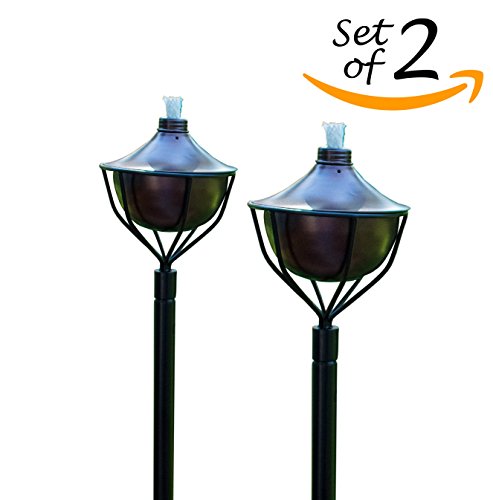 Dusq All-In-One Citronella Garden Torch Oil-Rubbed-Bronze (Set of 2)
