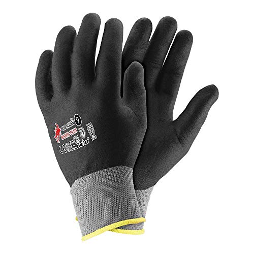 Reis RNIFO-PLUS10 Dragon Schutzhandschuhe, Grau-Schwarz, 10 Größe, 12 Stück