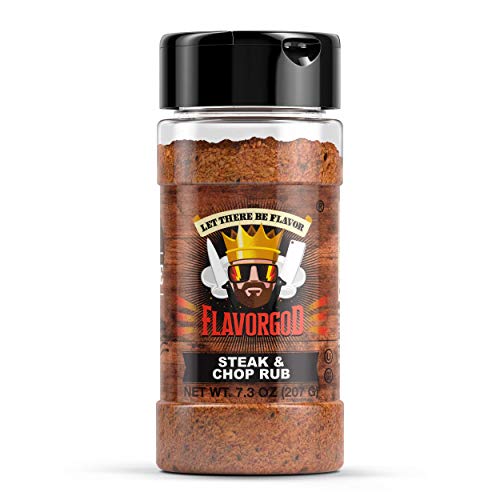 Steak & Chop Rub Seasoning Mix by Flavor God - Premium All Natural & Healthy Spice Blend for Beef, Pork & Vegetables…