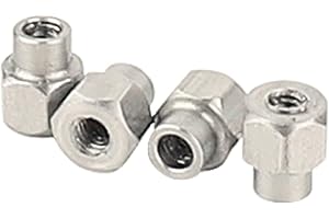 ZXYRC 2/3/4.7/5mm M2 Long Wheel Nuts for 1/24 RC Crawler Axial SCX24 AX24 Metal Upgrade Parts (5mm Stainless Steel)