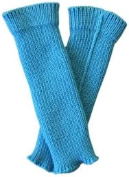 100% merino wool LEG WARMERS baby newborn girl boy unisex knit knitted sling (M, Aqua blue)
