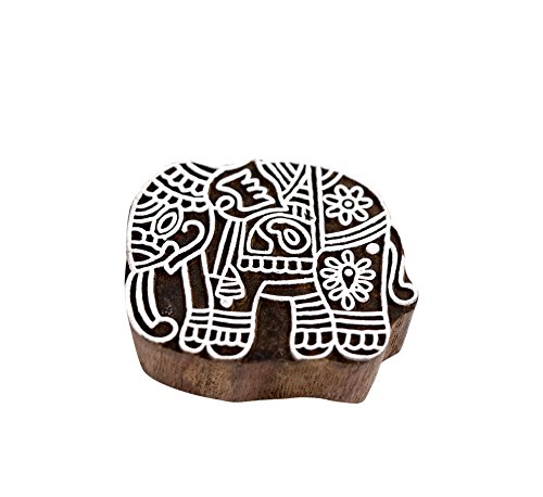 Hashcart Baren for Block Printing Stamps/Wooden Stamping Block/Handcarved Designer Craft Printing Pattern for Saree Border,Henna/Textile Printing,Scrapbooking,Pottery Crafts & Wall Painting,Set of 10