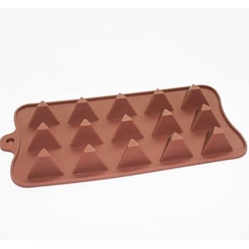 X-Haibei Mini Pyramid Ice Cube Chocolate Candy Cookies Tray Soap Silicone Mold 15-cavity