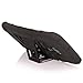 LG G Flex, LG Flex, E LV LG G Flex D340/D959 / D950 / LS995 Impact Resistant Hybrid Armor Shell Holster Case with Kickstand and Belt Swivel Clip for LG G Flex D340/D959 / D950 / LS995 + 1 Stylus and 1 Microfiber Digital Cleaner - Black