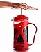 French Press Coffee & Loose Leaf Tea Maker, Red (8 Cup, 34 oz, 4 Mug), Heat-Resistant Glass, Bonus Filter, Spoon