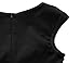 MUXXN Women's 1950s Vintage Retro Capshoulder Party Swing Dress (XXL, Black)