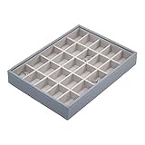 STACKERS ‘CLASSIC SIZE’ Dusky Blue 25 section STACKER Jewelry Box