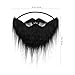 LUOEM Fake Beard Black Bearded Man Funny Mustache Costume Party Fake Mustaches Whisker Festival Supplies