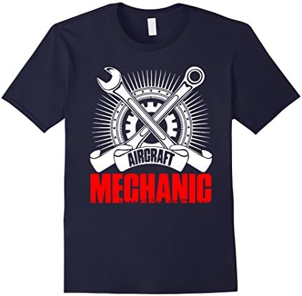 Men's AIRCRAFT MECHANIC  T-Shirt Large Navy