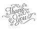 Hero Arts K5870 Wood Stamps, Thank You with Flourishes