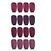 Laza 96 Pcs Colorful Fake Nails 4 Pack Coffin Ballet Purplish Red Madder Prune Mulberry Full Cover Medium Matte Artificial Acrylic Nails - Carmine Rose