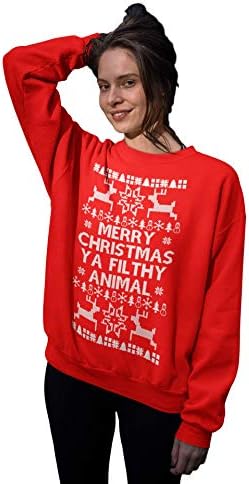 Merry Christmas Ya Filthy Animal TM Funny Ugly Christmas Sweater