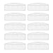 10 PCS Half Card Holder Vertical, Horizontal Frosted Rigid Plastic Half Card Holder for Swipe ID Cards by Hraindrop