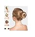 Beaute Galleria 3 Pieces Hair Donut Bun Maker Ring Style Mesh Chignon Ballet Sock Bun (Large, Medium, Small) (Brown)