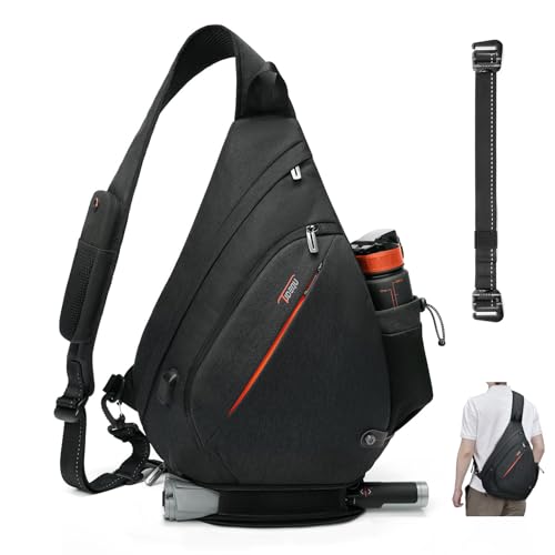 TUDEQU Sling Bag Herren Groß,8 Pockets Schulterrucksack,19L Sling Rucksack,Umhängetasche,Schultertasche,umhängerucksack